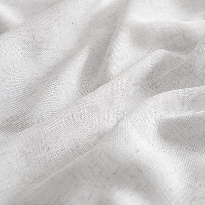MIULEE White Curtains 36 Inch Length 2 Panels, Soft Thick Linen Textured Semi Sheer Light Filtering Kitchen Window Curtains Over Sink Small Tier for Bathroom Window Back Tab Rod Pocket