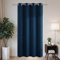 Joydeco Blackout Patio Sliding Door Curtains 72 Inches Long, Grommet Privacy Room Divider Curtains, Extra Wide Thermal Blackout Drapes for Bedroom Living Room (Navy Blue, 60Wx72L, 1 Panel)