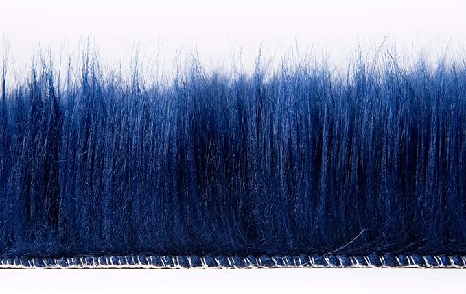 Ashler Faux Fur Rectangular Rug, Fluffy Shaggy 2 x 2.9 ft, Navy Blue, Ultra Soft, Machine Washable, Nursery to Living Room