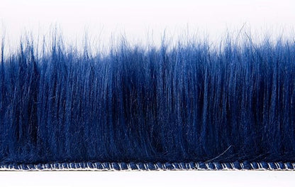 Ashler Faux Fur Rectangular Rug, Fluffy Shaggy 2 x 2.9 ft, Navy Blue, Ultra Soft, Machine Washable, Nursery to Living Room