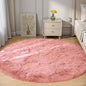 Goolela Pink Round Rug 5ft Circle Fluffy Fuzzy Fur Carpet for Girls Bedroom Living Room Faux Sheepskin Soft Plush Washable