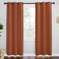 NICETOWN Bedroom Small Blackout Curtains 78 inches Long, Burnt Orange, 1 Pair, 42 x 78 inches, Privacy and Thermal Insulated Blackout Drapes for Office Windows