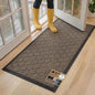 GORILLA GRIP 100% Waterproof All-Season WeatherMAX Doormat, 60x24, US Designed Natural Rubber, Stain and Fade Resistant, Low Profile Indoor Outdoor Door Mats, Easy Clean Patio Mat, Latte Quatrefoil