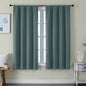 Simplebrand Ava Dark Green Blackout Curtains for Bedroom 63 Inch Length 2 Panels Set, Privacy Thermal Insulated Rod Pocket Door Window Curtains for Patio French Door Front Door, W40 x L63 Inch