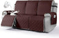 VANSOFY Waterproof Recliner Couch Covers, Sofa Covers 1-Piece Washable Reclining Sofa Cover Non-Slip Furniture Protector with Elastic Straps Pocket for Dogs, Pets(Coffee,3 Seater)