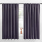 NICETOWN Blackout Curtains for Bedroom, Blackout Curtain Panels, Greyish Purple, 1 Pair, 62 by 63-inch, Window Treatment Energy Saving Thermal Insulated Solid Rod Pocket Blackout Drapes/Draperies