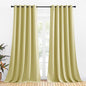 NICETOWN Bedroom Curtains Blackout Drapery Panels, 2 Panels, 70 x 108 inches, Paler Yellow, Three Pass Microfiber Thermal Insulated Solid Ring Top Blackout Window Curtains/Drapes
