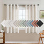 H.VERSAILTEX Elegant Natural Linen Blended Energy Efficient Light Filtering Linen Textured Curtains/Nickel Grommet Semi Sheer Window Treatments Panels/Drapes (Set of 2, Heathered Natural, 52" x 54")