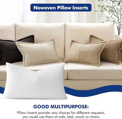 MIULEE Pillow Insert 20x26 Inch, Decorative Rectangle Throw Pillow Inserts, Premium Fluffy Pillow Forms Sham Stuffer for Sofa Couch Living Room