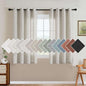 H.VERSAILTEX Living Room Linen Curtains - Semi Sheer, Nickel Grommet, Energy Saving, Light Filtering Window Treatments - Pale Oak, 2 Panels, 52 x 54-Inch