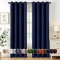 MIULEE Navy Blue Blackout Curtains for Bedroom Living Room 84 Inches Long 2 Panels, Thermal Insulated Room Darkening Drapes Solid Grommet Noise Reduction Light Blocking Window Treatments 50x84 Inch