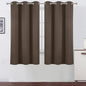LEMOMO Chocolate Brown Thermal Blackout Curtains/38 x 63 Inch/Set of 2 Panels Room Darkening Curtains for Bedroom