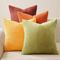 Topfinel Fall 20x20 Set of 4 Couch Decorative Pillow Covers,Modern Burnt Orange Yellow Green Gradient Corduroy Throws Pillow Case,Rustic Western Cushion Covers for Bed Sofa Living Room Home Decor