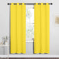 NICETOWN Bedroom Curtain Panels Draperies, Thermal Insulated Solid Grommet Curtains/Drapes (Bright Yellow, 1 Pair, 34 by 72-inch)