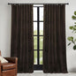 RYB HOME Brown Velvet Curtains 63 inches with Hook Belt, Soft Fabric Room Darkening Thermal Insulated Luxurious Home Decor Curtains for Living Room Bedroom, W 42" x L 63", 2 Panels Set
