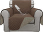 ISSUNTEX Double Protection 100% Waterproof Chair Sofa Covers for Living Room, Reversible Furniture Protector Sofa Cover for Dogs, Pets, Kids (Brown/Beige)