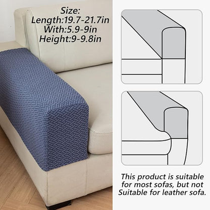 Soothing Home Sofa Covers, Sofa Hero Covers, Wear-Resistant Universal Couch Covers Washable Stretch Sectional Couch Cushion Covers (Yellow,Arm Rest Covers 2pcs)