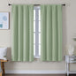 Simplebrand Ava Light Green Blackout Curtains for Bedroom 63 Inch Length 2 Panels Set, Solid Thermal Insulated Energy Saving Rod Pocket Window Treatment Curtains Blackout Drapes, W40 x L63 Inch