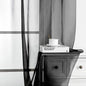 OWENIE Short Sheer Curtains 30 Inches 2 Panels Set, Kitchen Tiers Light Filtering Rod Pocket Cafe Curtains for Bathroom Small Half Window, 42 in W x 30 in L, Black
