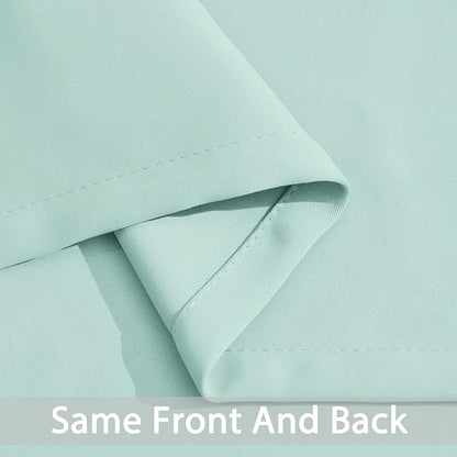 Yakamok Blackout Curtains Room Darkening Thermal Insulated Window Panels,Solid Grommet Top Drapes for Bedroom/Living Room(42Wx84L, Aqua, 2 Panels)
