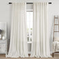 Cream Linen 102 Inch Long Curtains for Living Room 2 Panels Back Tab Rod Pocket Cream Semi Sheer Extra Long Curtains Linen Soft Material Light Filtering Window Panel Drapes for Dining Room 60x102