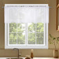 SpaceDresser Sheer White Vanlance for Windows 2 Panels, Small Kitchen Curtain for Bathroom Living Room Bedroom Cafe Rod Pocket Voile Drapes(White, 52W x 18L)