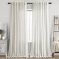 Linen Curtains 84 inches Long for Bedroom Back Tab Light Filtering Privacy Sheer Cream Curtains Modern Farmhouse Coastal Decor Cream Cotton Textured Gauze Curtain 2 Panel Set 70x84