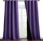 NICETOWN 100% Blackout Blinds, Set of 2, 52 inches x 120 inches, Laundry Room Decor Window Treatment Curtains for Large Patio Sliding Door, Thermal Insulated Lilac Purple Curtains for Bedroom