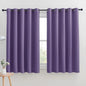 NICETOWN Lilac Purple Blackout Curtain Panels for Bedroom, 2 Panels, W70 x L63-inch, Grey, Thermal Insulated Grommet Top Blackout Draperies and Drapes for Basement