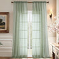 Aiyufeng Sheer Sage Green Curtains 120 Inches Long, Extra Long Rod Pocket Solid Color Window Sheer Curtain Panels, Elegant Curtains & Drapes for Living Room, Bedroom 2 Panels (Sage, 59" W x 120" L)