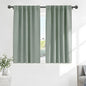 Pony Dance Short Black Out Curtain Panels for Basement, Small Drapes for Bathroom, Thermal Insulated Tiers for Basement, 34x45 inch, 2 Window Curtain Panels, Sage Green