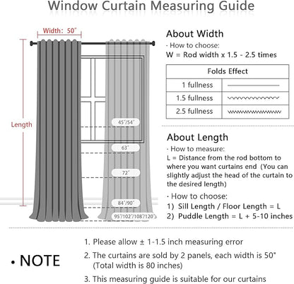 MYSKY HOME Linen Curtains for Living Room, Natural Semi Sheer Curtains & Drapes Light Filtering Farmhouse Country Boho Style Back Tab Draperies for Sliding Glass Door (Customsize, Linen)