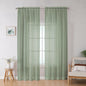 OWENIE Sheer Curtains, Sage Green Sheer Curtains 78 inch Length 2 Panels Set, Rod Pocket Voile Fimly Sheer Drapes for Living Room/Bedroom, 2pcs, Each 42" W x 78" L