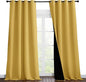 NICETOWN 100% Blackout Blinds, Set of 2, 52 inches x 102 inches, Laundry Room Decor Window Treatment Curtains for Large Patio Sliding Door, Thermal Insulated Bright Yellow Curtains for Bedroom