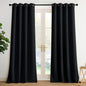 NICETOWN Room Darkening Draperies Curtains Panels, 2 Panels Black W52 x L96
