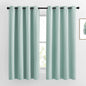 NICETOWN Aqua Blue Blackout Curtains 63 inches Long for Bedroom, Grommet Solid Thermal Drapes Light Blocking Window Treatments Sound Reducing for Living Room, W46 x L63, 2 Panels