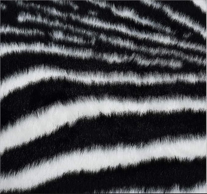 Zebra Print Rug Faux Animal Cowhide Skin Area Rug Leather Carpet Mat Large Size for Home Office Livingroom 5.2'x3.9'