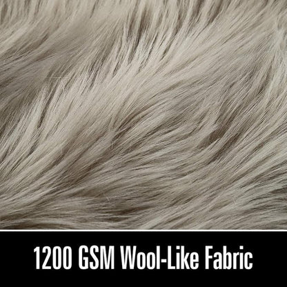 LOCHAS Soft Fluffy Faux Fur Rugs for Bedroom Bedside Rug 3x5 Feet, Washable, Furry Sheepskin Area Rug for Living Room Girls Room, Luxury Shag Carpet Home Decor, Beige