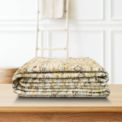 Washable Runner Rug 3x8 - Hallway Runner Rug Kitchen Rugs and Mats Non Skid Washable Waterproof Carpet Runner for Living Room Bedroom Bathroom (Gold, 3X8)
