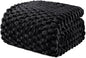 Exclusivo Mezcla Fleece Twin Blanket for Bed, Extra Large Fuzzy Black Bed Blankets, Soft Cozy Plush Sofa Throws for All Seasons, 60x80 Inches