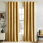 MIULEE Velvet Curtains Golden Elegant Grommet Thermal Insulated Soundproof Room Darkening Curtains/Drapes for Classical Living Room Bedroom Decor 52 x 90 Inch Set of 2