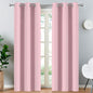 Yakamok Light Blocking Window Blackout Curtains Thermal Insulated Room Darkening Drapes for Bedroom,Solid Grommet Top Window Panels, 38x84 Inch, Pink, One Pair