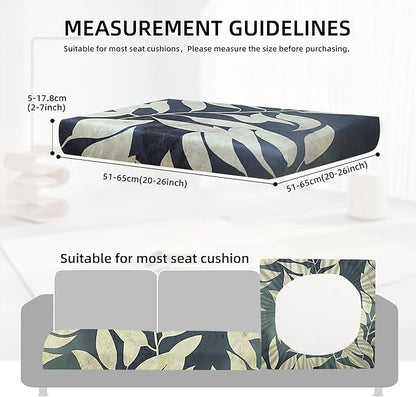8Pcs Outdoor Cushion Covers, Patio Cushion Covers,Stretch Elastic Slipcovers, Replacement Washable & Reusable Furniture Protector for Patio Couch (Black Fantasy-Pattern,Cover Only)