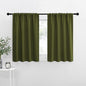 NICETOWN RV Blackout Curtains for Camper Windows, Olive, 34" x 36", Set of 2, Kitchen Curtains, Short Blackout Drapes, Thermal Insulated Rod Pocket Window Treatment Draperies for Nursery