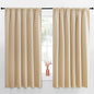 NICETOWN Room Darkening Curtains for Bedroom - Triple Weave Home Decoration Thermal Insulated Solid Drapes for Kitchen (Biscotti Beige, Set of 2 Panels, 70 x 63 Inch)