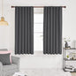 Deconovo Blackout Curtains, Thermal Insulated, W52 x L45 2 Panels, Back Tab, Machine Washable, Room-Darkening Drapes for Bedroom/Living Room Dark Grey