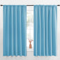 NICETOWN Blackout Curtains for Bedroom, Blackout Curtain Panels, Teal Blue, 1 Pair, 62 by 63-inch, Window Treatment Energy Saving Thermal Insulated Solid Rod Pocket Blackout Drapes/Draperies
