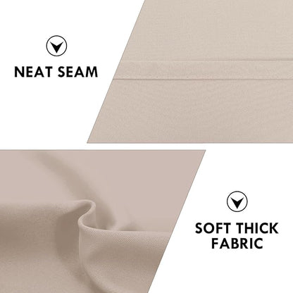 DWCN Blackout Curtains for Living Room Thermal Insulated, Energy Saving & Noise Reducing Bedroom Curtains, Camel, W 42x L 72 Inch, Set of 2 Rod Pocket Curtain Panels