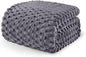 Exclusivo Mezcla Fleece California King Blanket for Bed, Oversized Fuzzy Grey Bed Blankets, Soft Cozy Plush Sofa Throws for All Seasons, 120x120 Inches