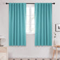 Deconovo Blackout Curtains Back Tab and Rod Pocket Curtains Insulated Thermal Room Darkening Drapes for Living Room 52Wx63L Inch Teal 2 Panels